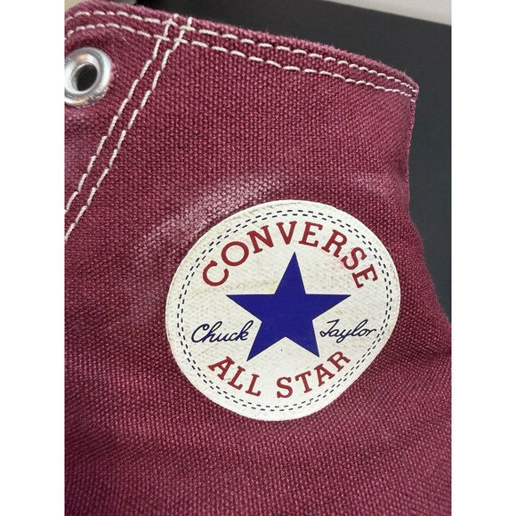 Converse CTAS Hi Top Sneakers Maroon Mens 8 / Wo 10 | M9613 Skater ShoesY2K - Picture 12 of 16
